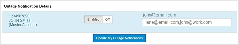 Outage Notification Details